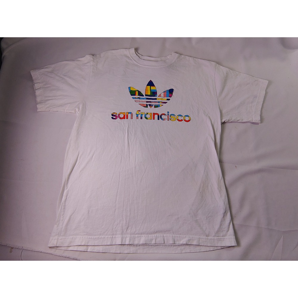 Adidas Originals San Francisco‎ Trefoil Graphic T Shirt White Mens Size Large